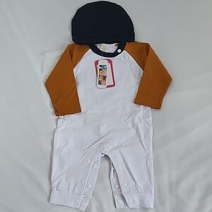 PatPat White and Brown Kids One Piece Footie